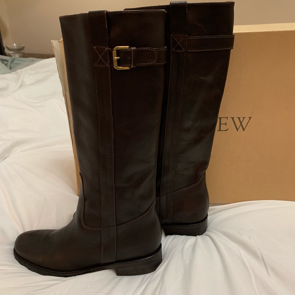 J. Crew Brown Leather Brewster Boots SZ 5 1/2 NIB